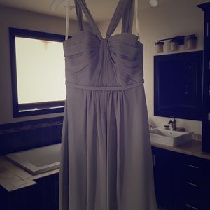 Mercury Grey Chiffon Dress - David’s Bridal